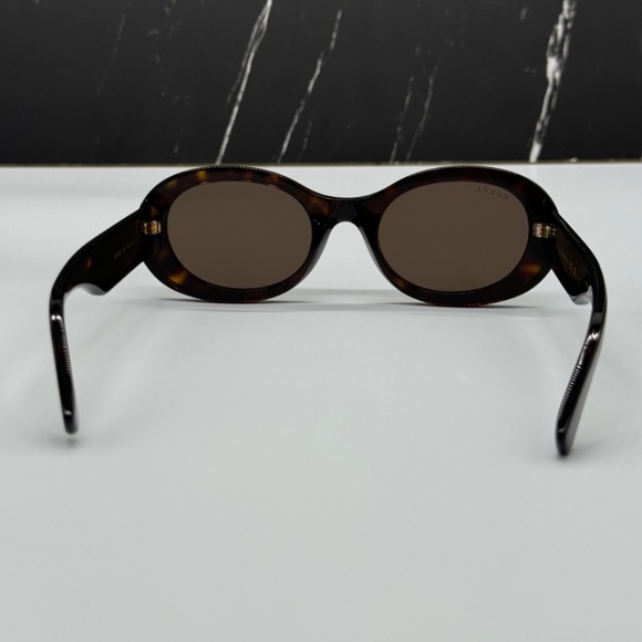 NEW GG1587S 002 GUCCI HAVANA BROWN OVAL WOMEN GUCCI SUNGLASSES - Picture 8 of 13